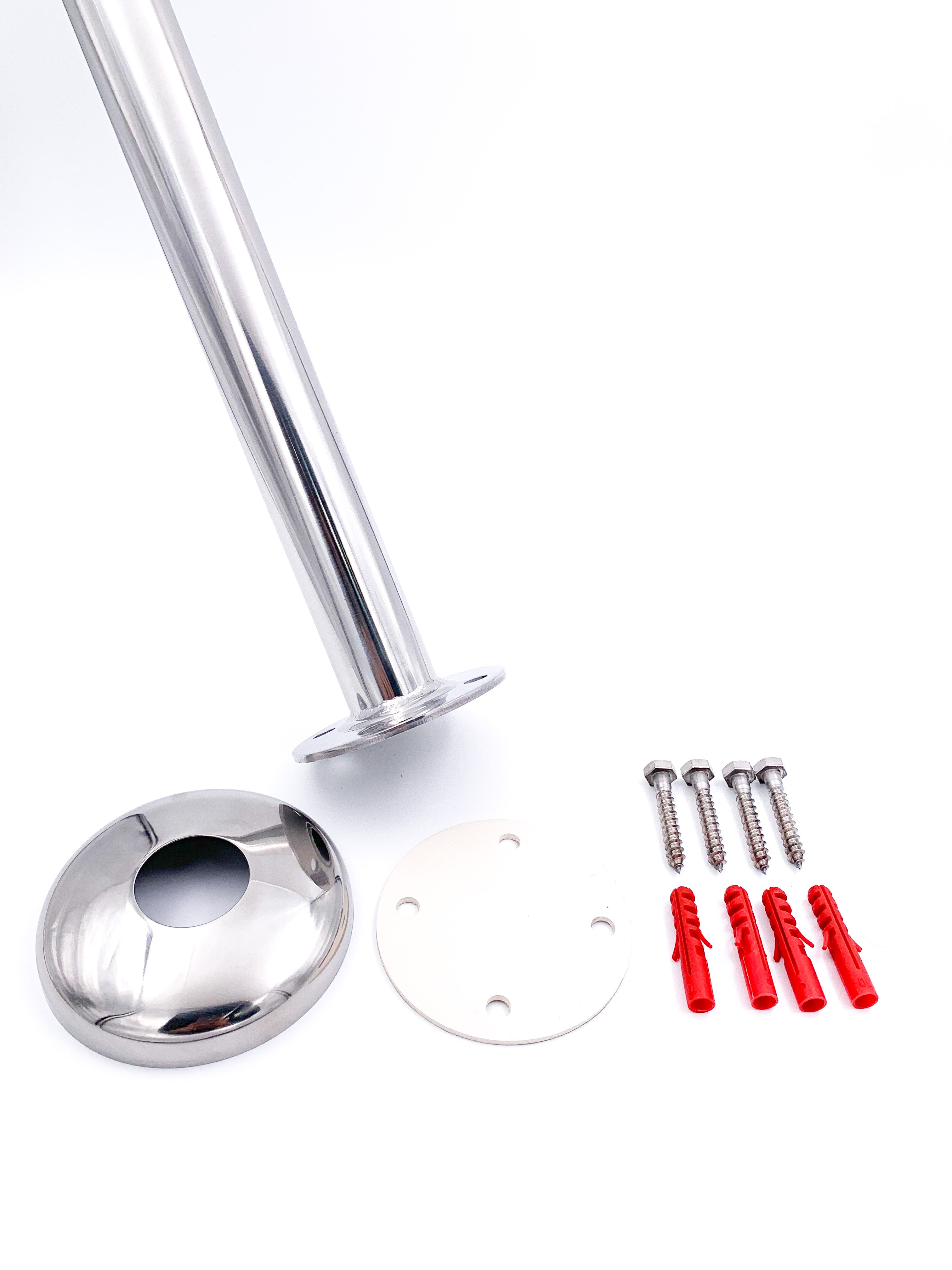 Rohr Edelstahl 40mm mit Flanschmontage 900mm - Pool Me Up