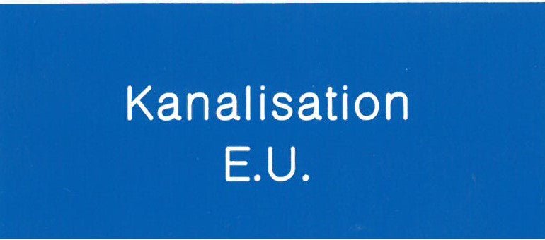 Schild für Thermograph "Kanalisation/E.U." - 96125 - Benutzerdefiniertes Produkt - Pool Me Up