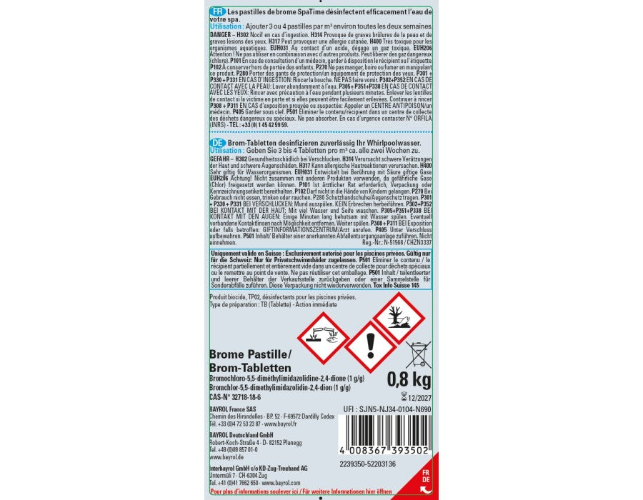 SpaTime Brom-Tabletten 0,8 kg - Pool Me Up