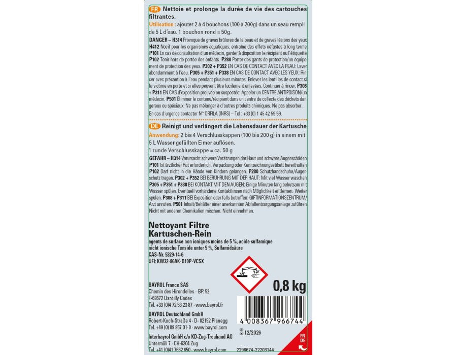 SpaTime Kartuschen-Rein 0,8 kg - Pool Me Up