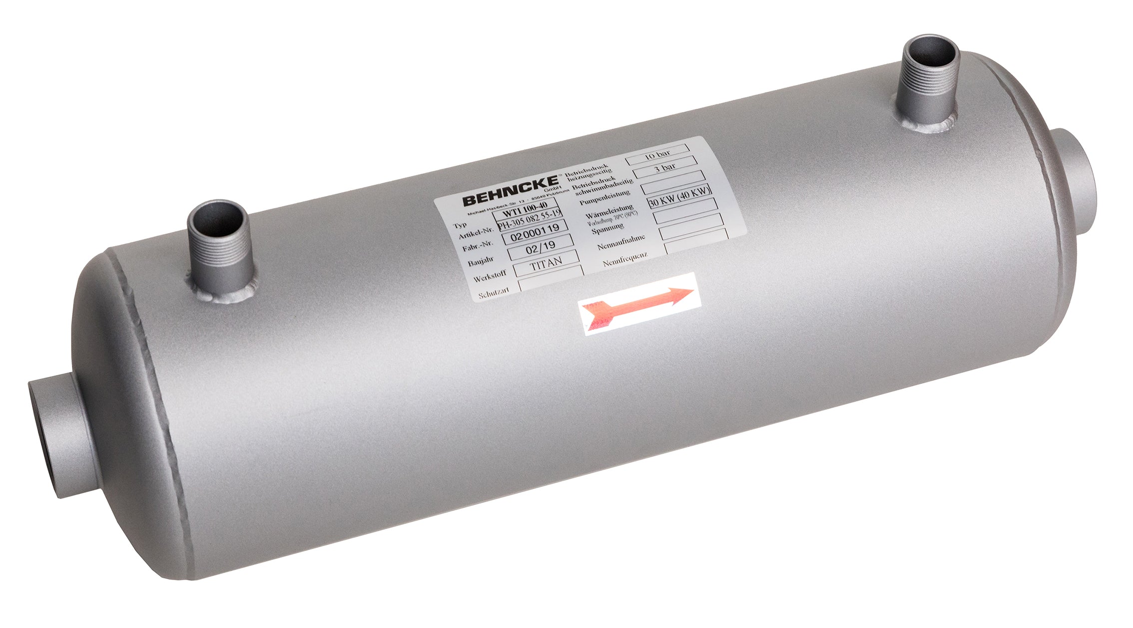 WTI Wärmetauscher 100-40 Titan - Pool Me Up